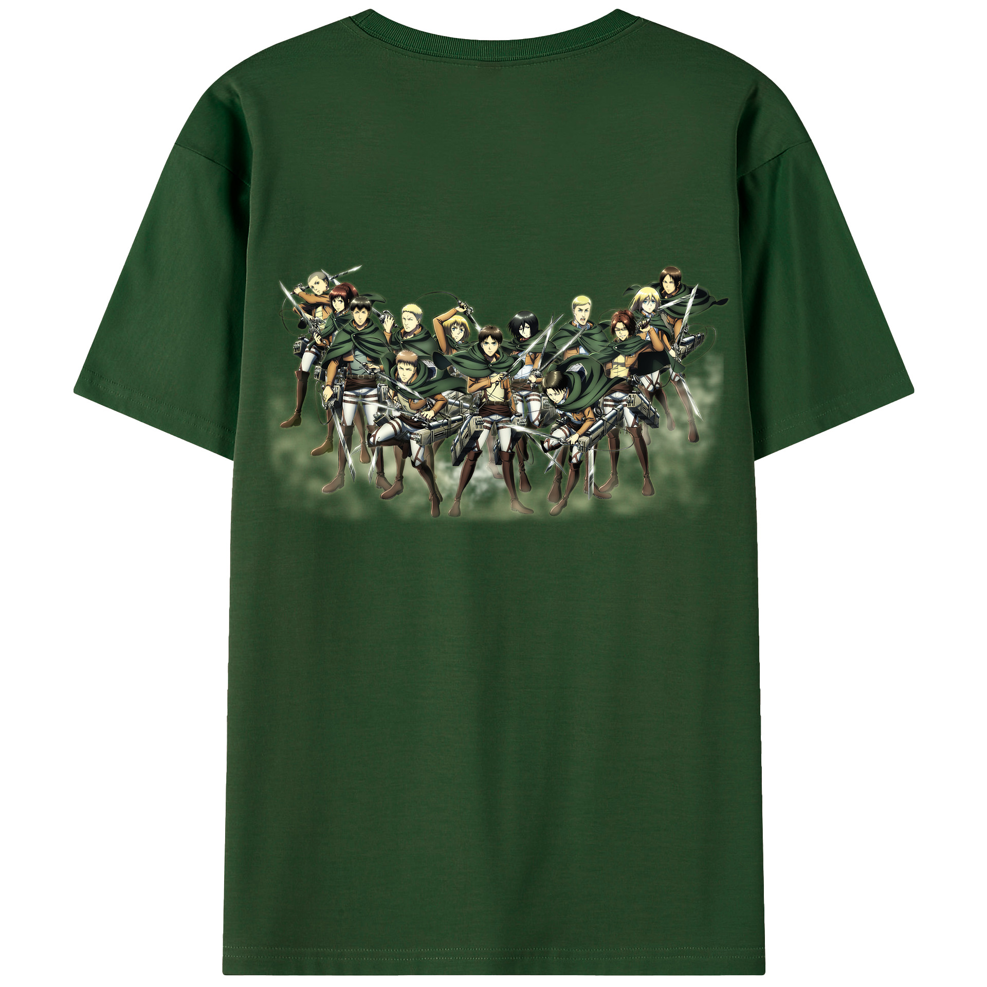 （画像用） 進撃の巨人 Attack on Titan 綿100％半袖Tシャツ（背面プリント）